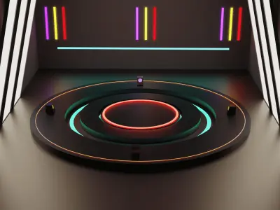 Garage Car Selection Low-poly 3D model