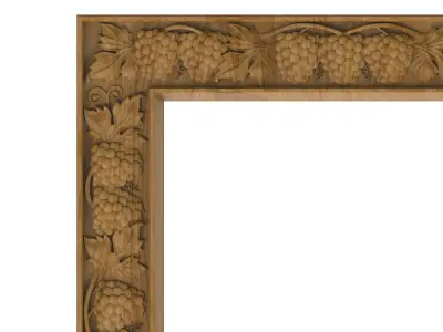Carved picture frame STL 3D model 131
