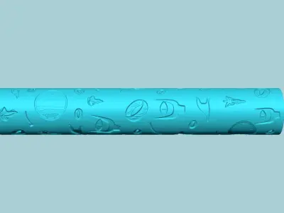 Texture Roll 75 LOTR Negative - Fondant Decoration Maker 3D print model