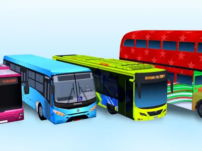 3D Bus pack 3D model