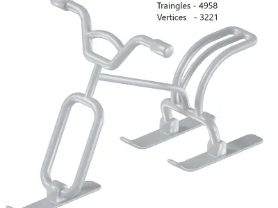 Games Kids Skating Bike Low-poly 3D model