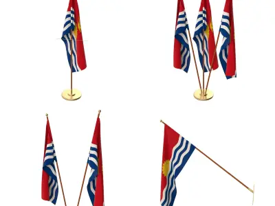 Kiribati Flag Pack 3D model