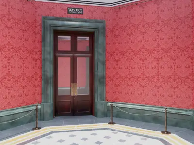 Museum Interior - London National Gallery - Room 15 3D model