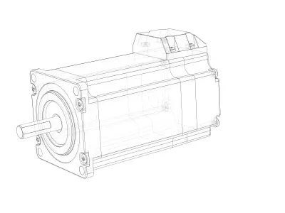 Stepper Motor with encoder NEMA23 3D model