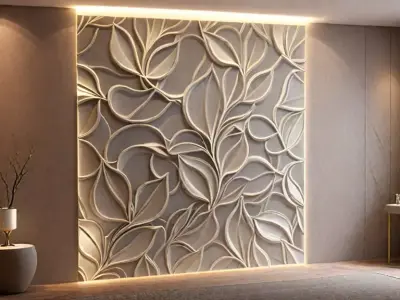 3D Wall Art for CNC - Modern Relief Panel 01 3D model