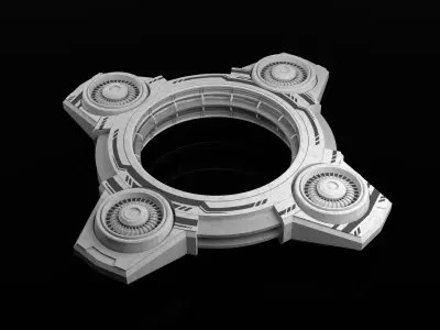 Spaceship futuristic spinner Free 3D model