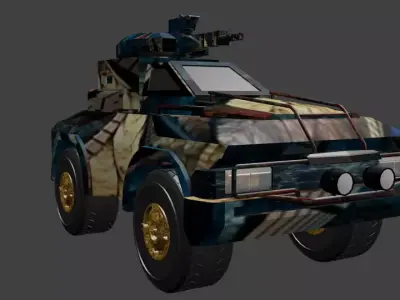 Hornet armored vehicle Low-poly 3D model
