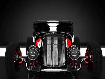 32 Classic Hot Rod Sedan 3D print model