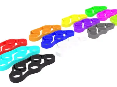 Rubber Finger Grippers Set 3D model