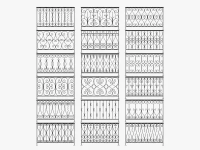 windows railing 3D model