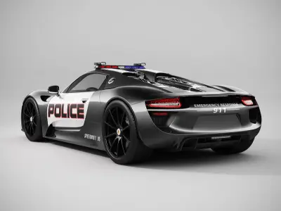 Porsche 918 Spyder Police 3D model