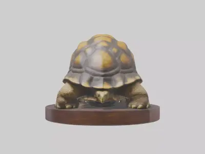 Giant Tortoise statue model Low-poly 3D model