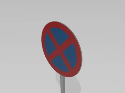 No stopping sign 3D model