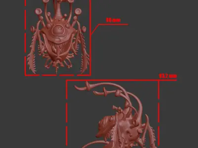 Funny coronavirus monster 3D print model 3D print model