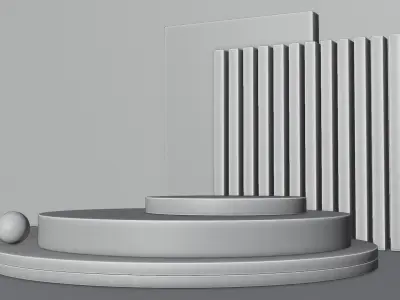 The Product Display Podium Low-poly 3D model