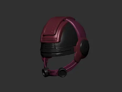 helmet high poly sculpt 3d printable  3D model 3