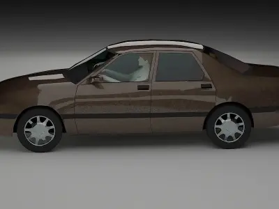Low Poly Car 3D model Low-poly 3D model
