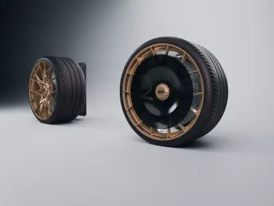 Porsche 911 GT3 RS 992 Wheel 3D print model