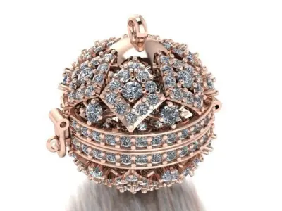 Celestial wedding pendant 3D print model