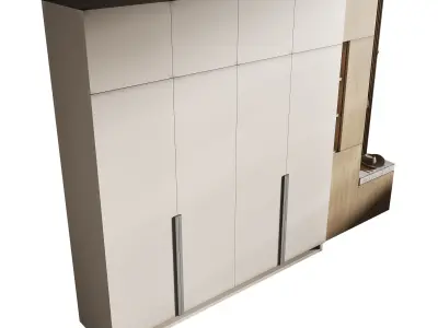 Hallway area with a minimalistic hanger 3 3D model