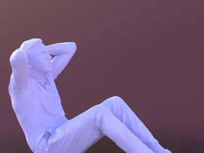 Anselmo 10229 - Sport Man Low-poly 3D model