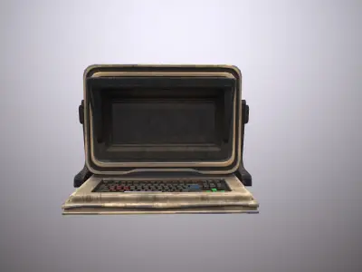 sci-fi computer Low-poly 3D model