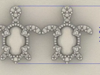 Pendientes de Tortuga 3D print model