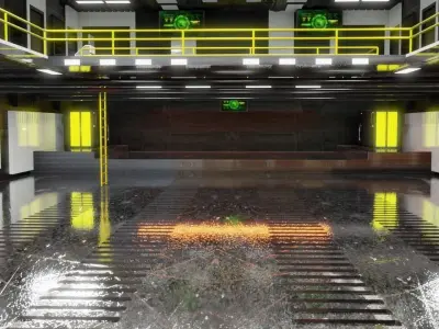 Sci - Fi Engineering Room 3D model