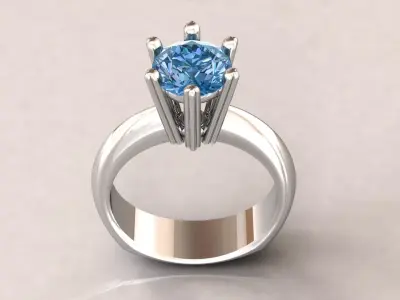 Diamond ring 3D print model 40
