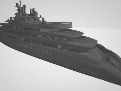 Superyacht Dilbar print ready 3D model 3D print model
