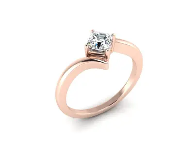 Jewelry Diamond Ring 3D print model 8