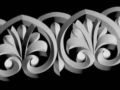 Central decor ornament for furniture 3D model 165