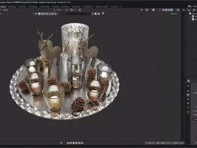 Christmas decorations 3D model buy