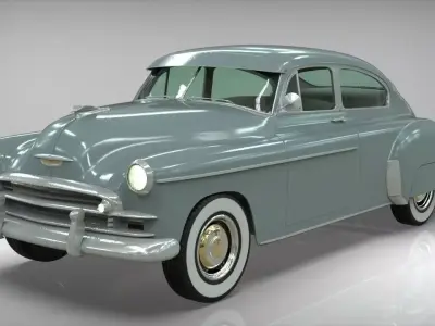 Chevy Fleetline Coupe 1949 Low-poly 3D model