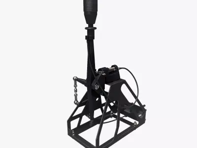 Short Shifter 01 - Variation A - Dark Gray Low-poly 3D model