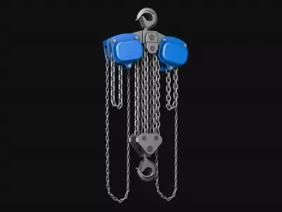 Stationary chain hoist R3 3D model
