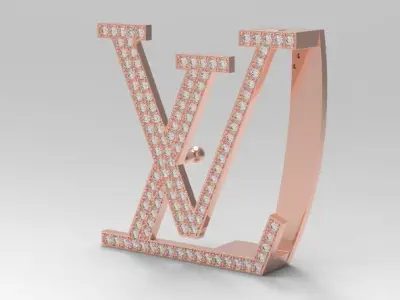 Lv logo diamond belt 3D print model