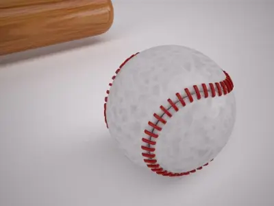 Baseball Equipment Set 3D model