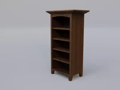 Bookcase simple Low-poly 3D model