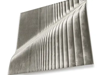 Panel Rise 2009 wall art Low-poly 3D model