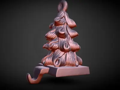 candy cane Christmas  stocking holder 3D print model