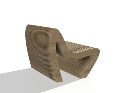 Parametric bench 2s1 3D model