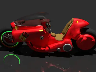 Kaneda Bike Low-poly 3D model