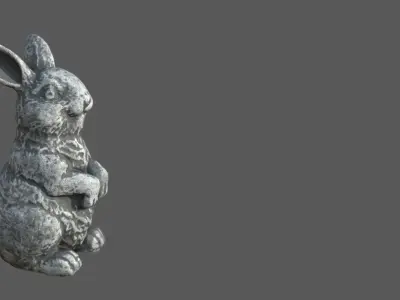WHITE RABBIT Low-poly 3D model