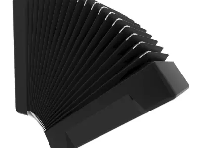 Accordian Low-poly 3D model