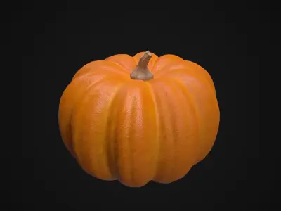 Pumpkin autumn vegetable Free low-poly 3D model