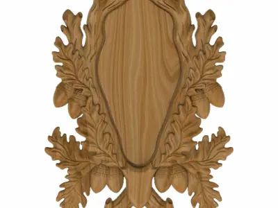 Carved panel painting STL 3D model 14