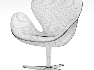 SWAN  Chair Arne Jacobsen Fritz Hansen Fabric 3D model