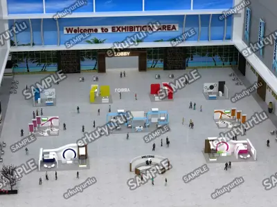 Virtual Exhibition Summit Area 001 3D model