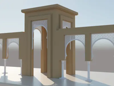 Traditional Moroccan Door 3D model